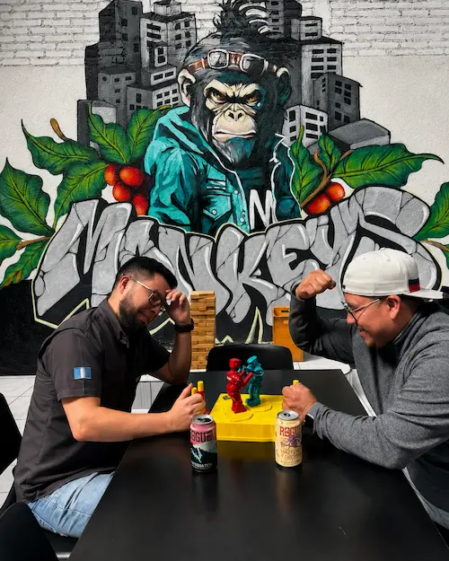 Espacio de convivencia de Monkeys Coffee Shop
