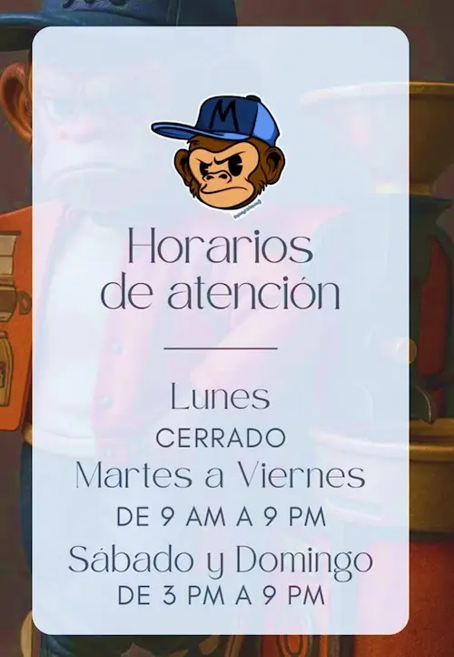 Horarios de atención de Monkeys Coffee Shop